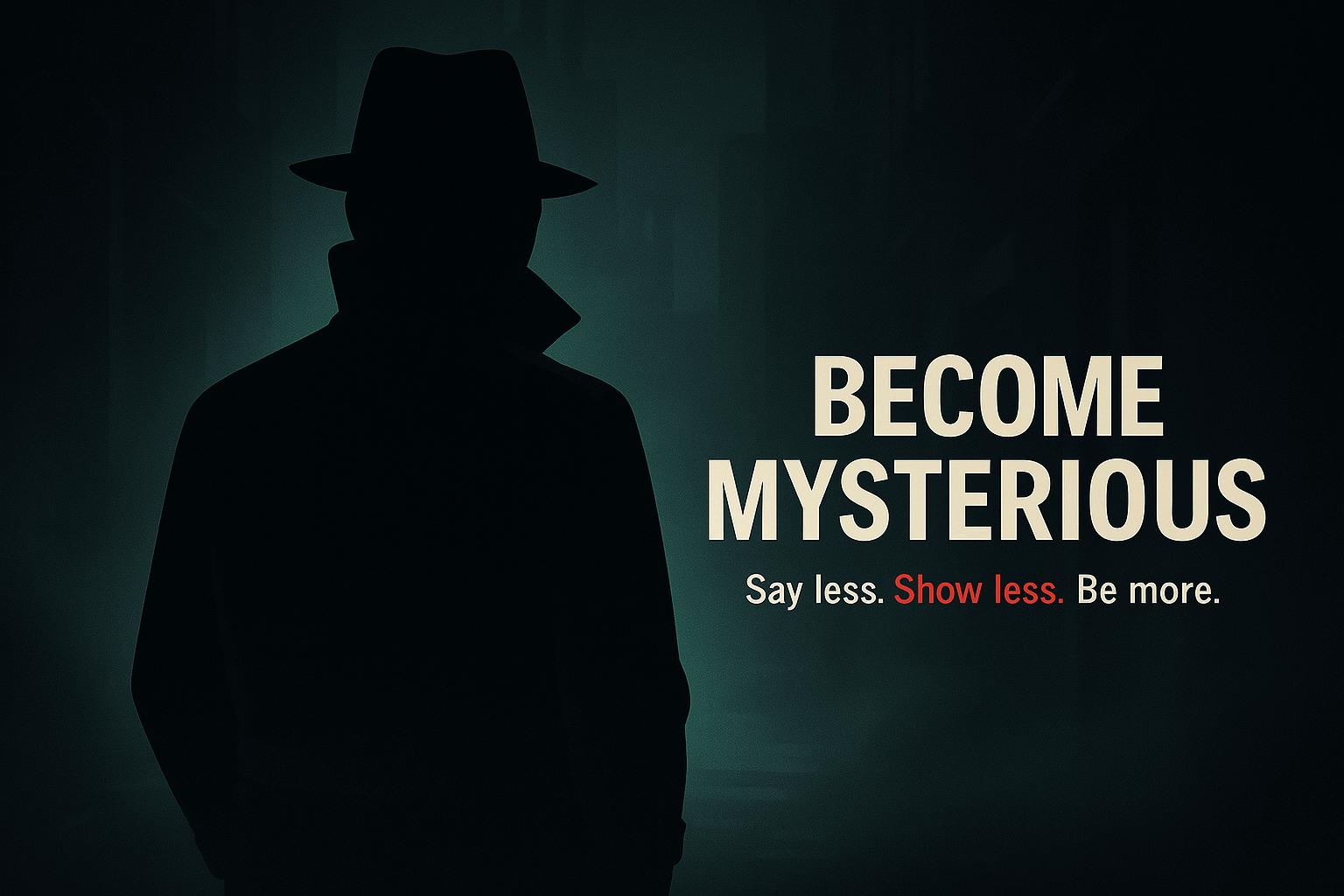 Become Mysterious - The Power of Saying Less and Revealing Less